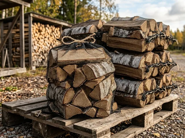 Берёзовые дрова в сетках 40 л — цена в Газопроводе